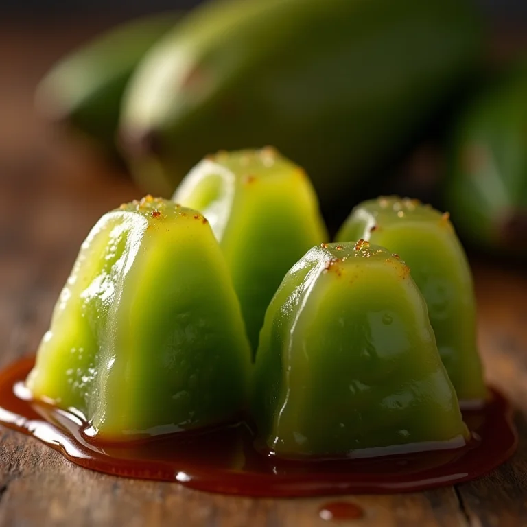 Doce de mamão verde com rapadura.