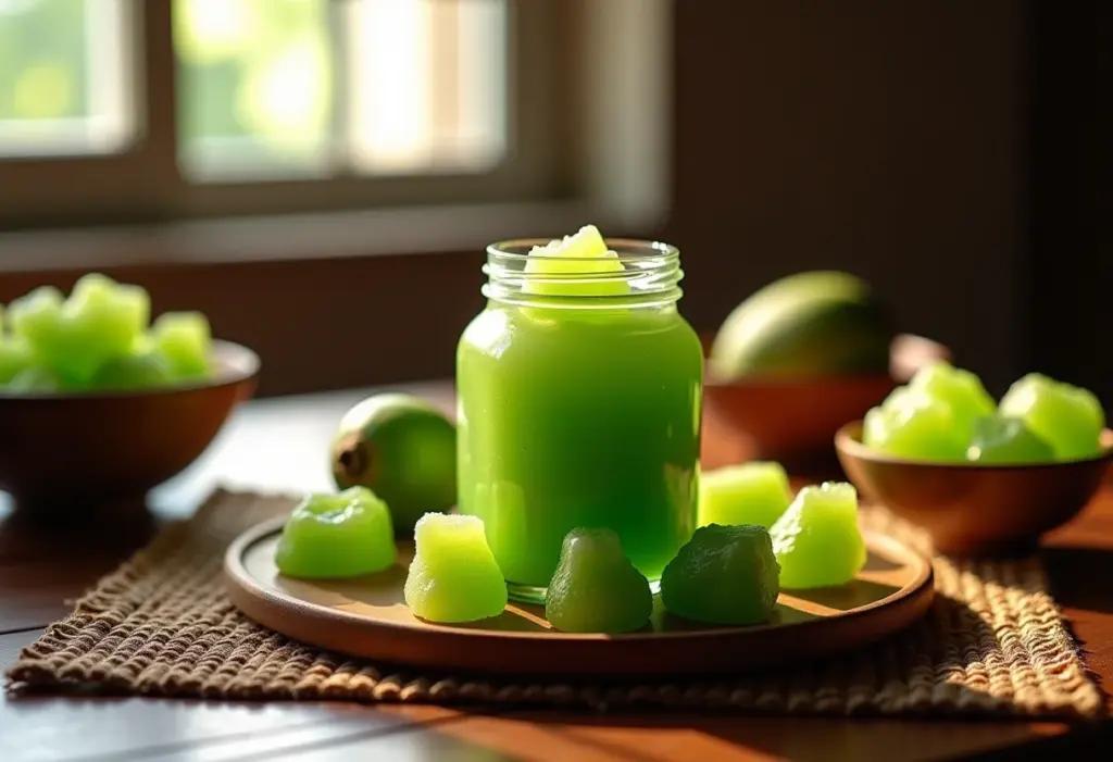 Doce de mamão verde cristalizado, receita tradicional da roça