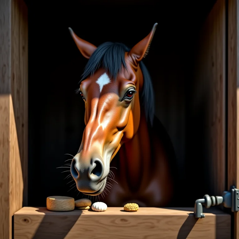 Enriquecimento ambiental na baia de cavalo