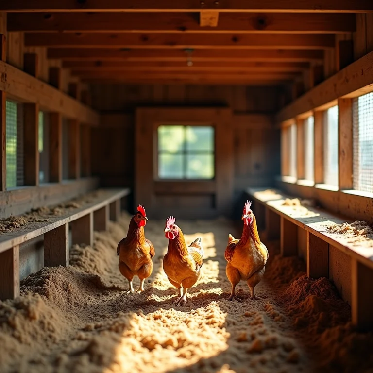 Equipamentos internos de um galinheiro móvel