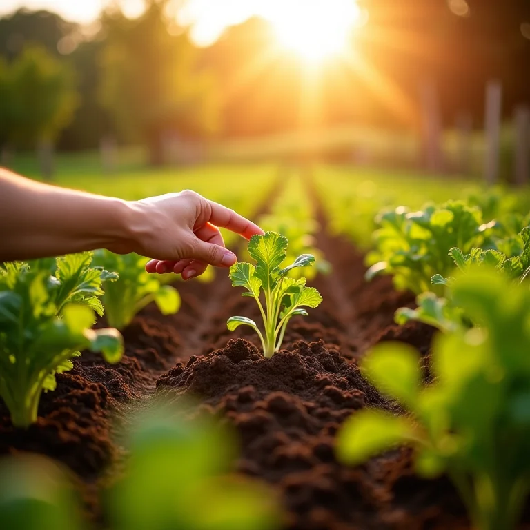 Escolhendo um local ensolarado para plantar chicória