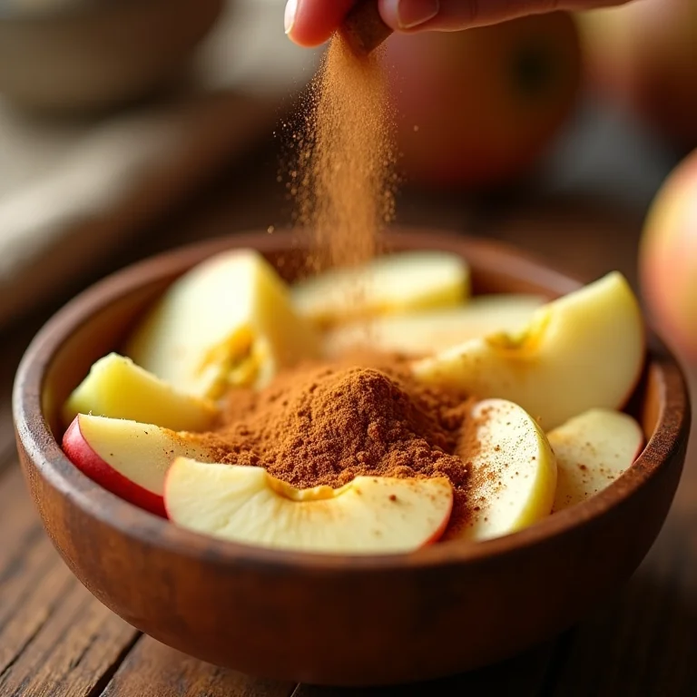 Especiarias para o recheio da torta de maçã.