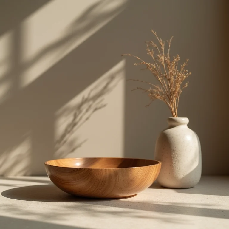 Falta de textura em objetos de decoração rústica.