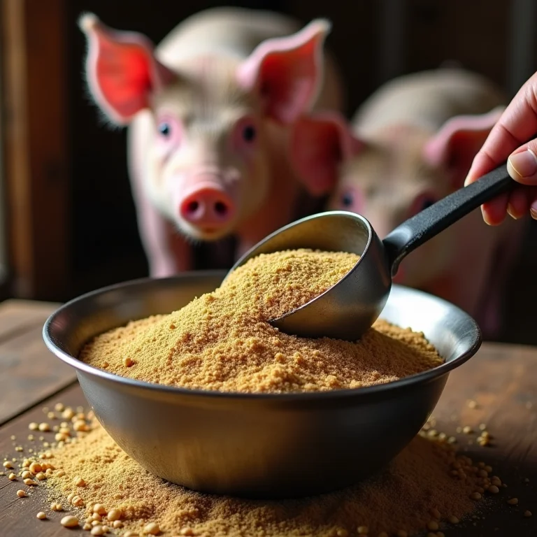 Farelo de soja para crescimento saudável dos porcos