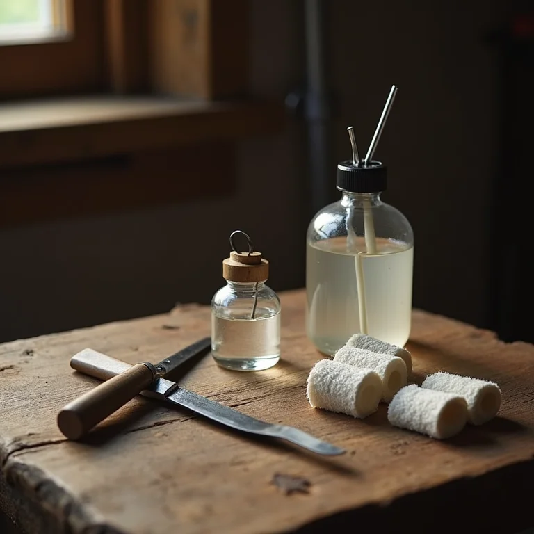Ferramentas para tratar abscessos no casco de cavalo