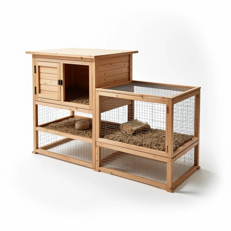 Gaiola moderna para criação de coelhos.