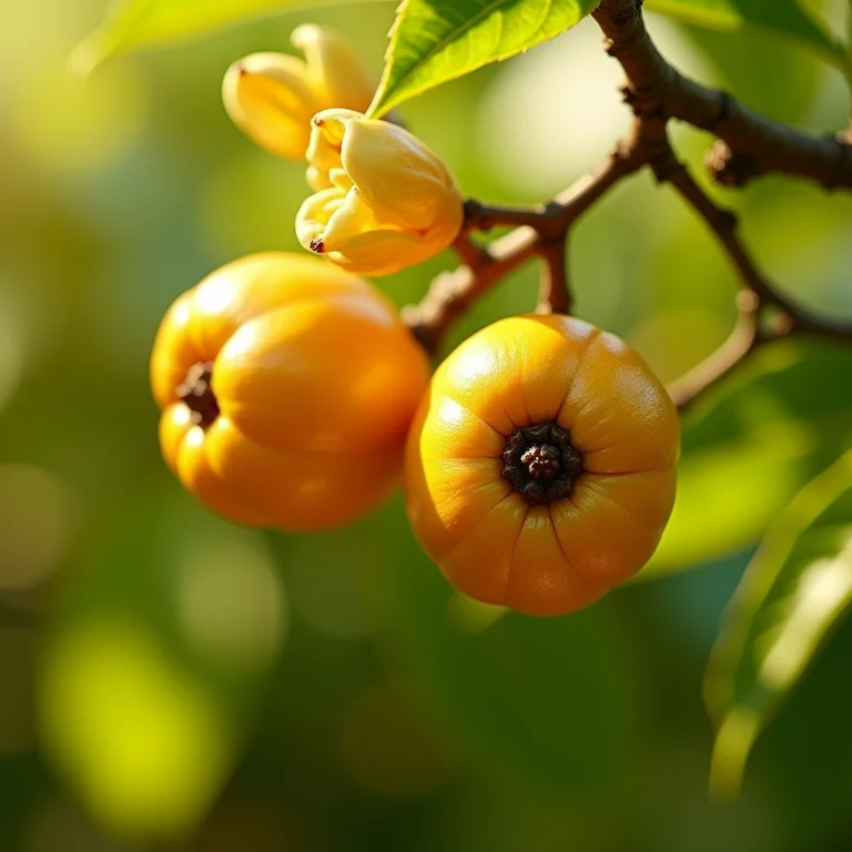 Galo cantando no terreiro com luz do amanhecer.