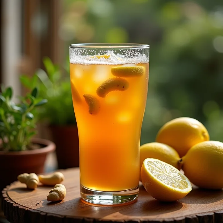 Hidratação e pele saudável com chá de caju com limão.