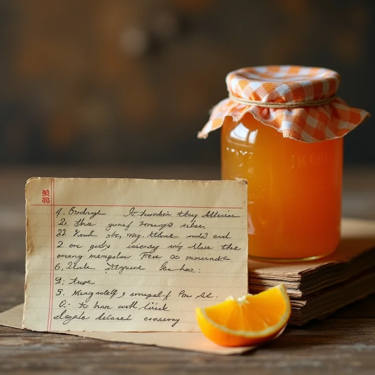 História da geleia de laranja em livros antigos.