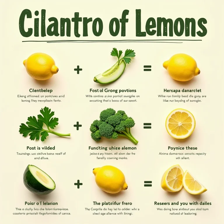 Infográfico sobre contraindicações do coentro e limão.