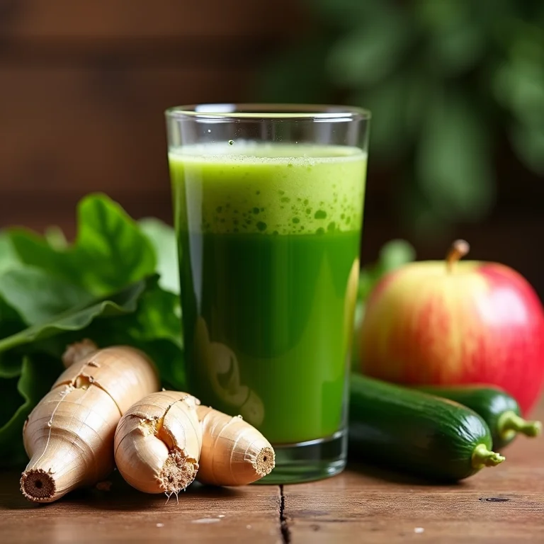 Ingredientes diversos para adicionar ao suco verde