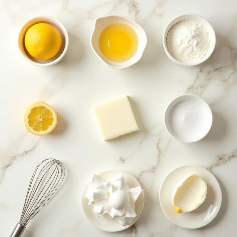 Ingredientes frescos para preparar mousse de limão