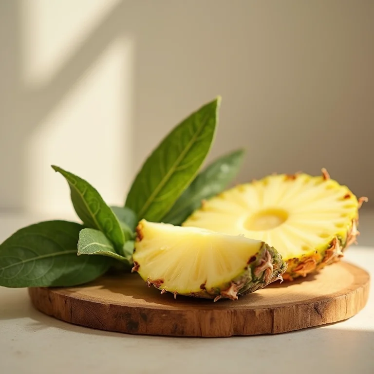 Ingredientes frescos: sálvia e abacaxi.