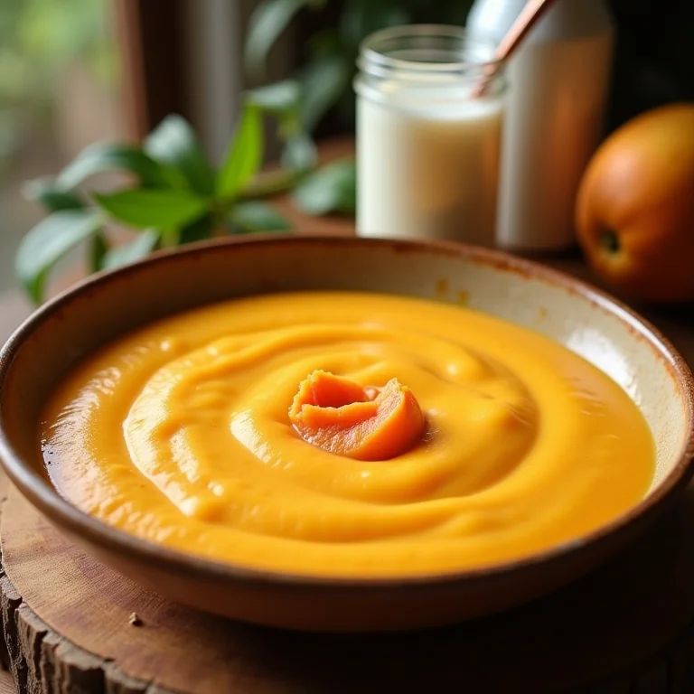 Ingredientes orgânicos para um pudim de mamão saboroso