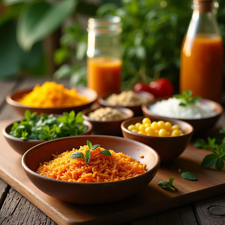 Ingredientes separados para montar o Feijão Tropeiro.