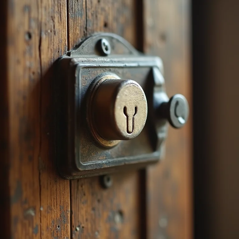 Interruptor rústico com trava de segurança para crianças.