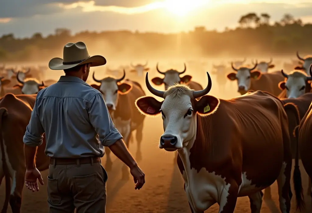Leilão de gado no Brasil