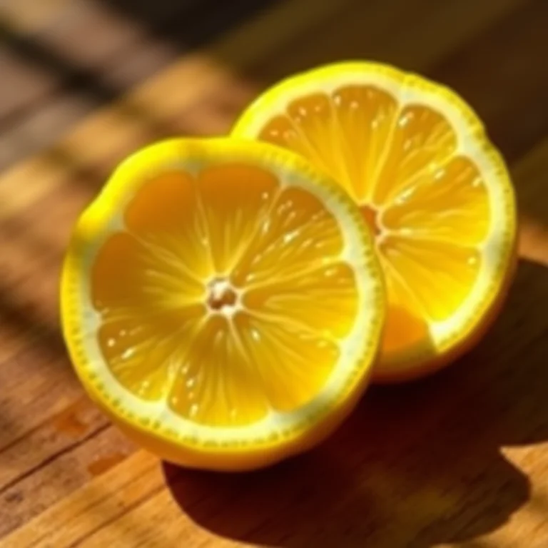 Limões frescos cortados ao meio