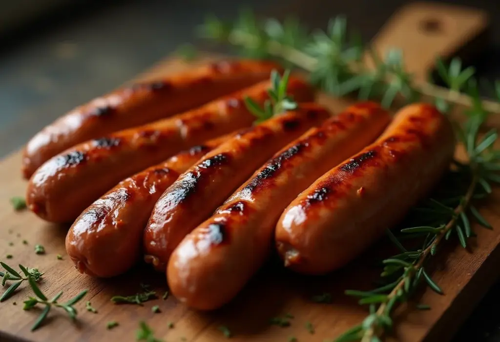 Linguistiça mineira grelhada com ervas frescas