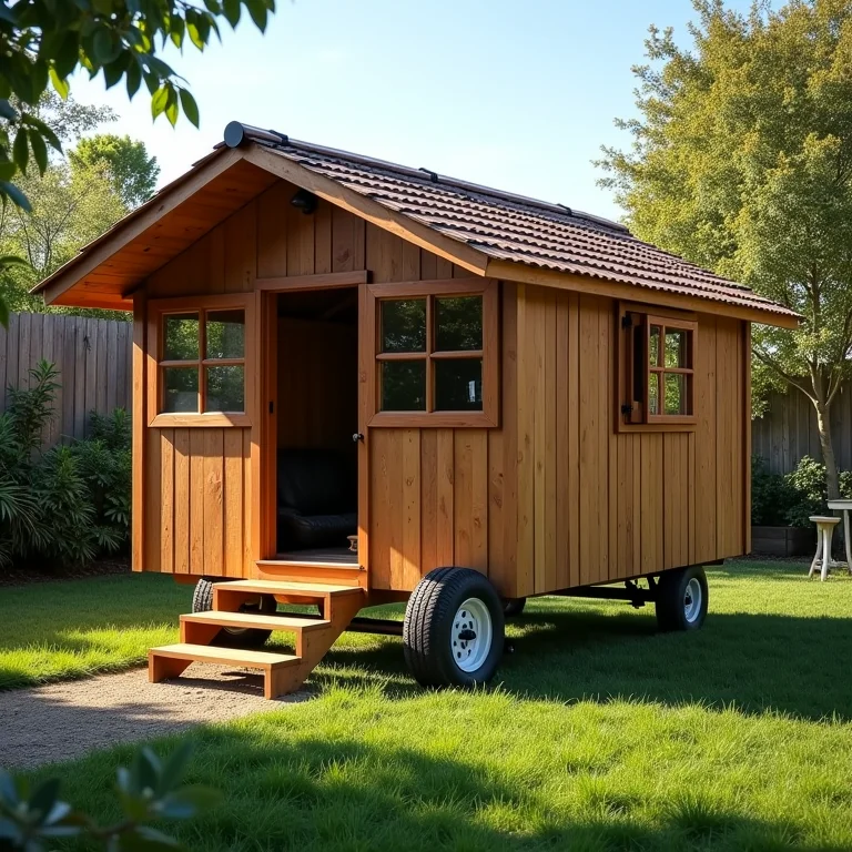 Local ideal para galinheiro móvel no quintal