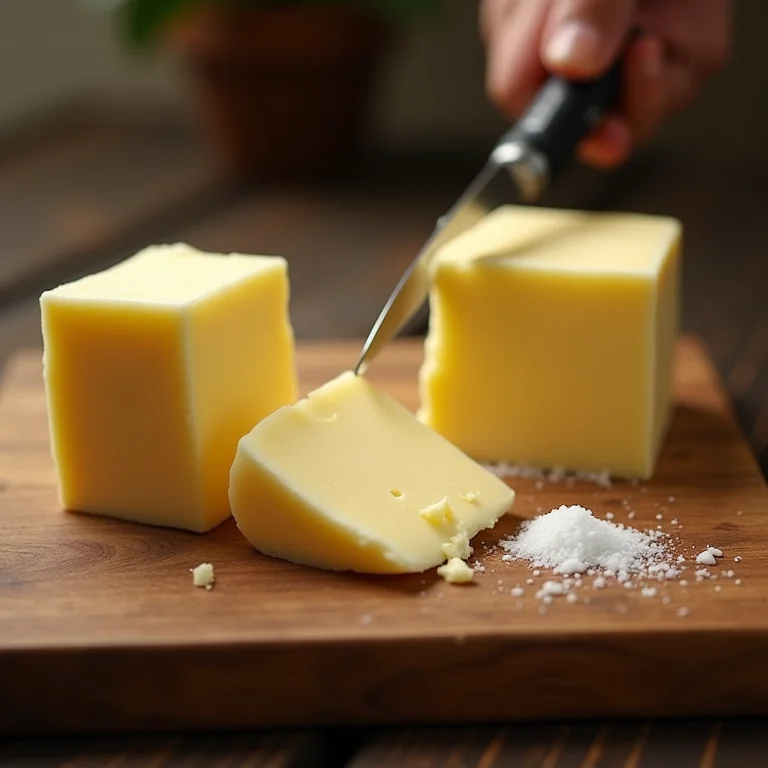 Manteiga com sal e sem sal para massa podre.