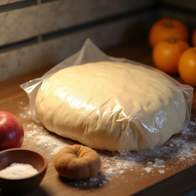 Massa podre descansando na geladeira