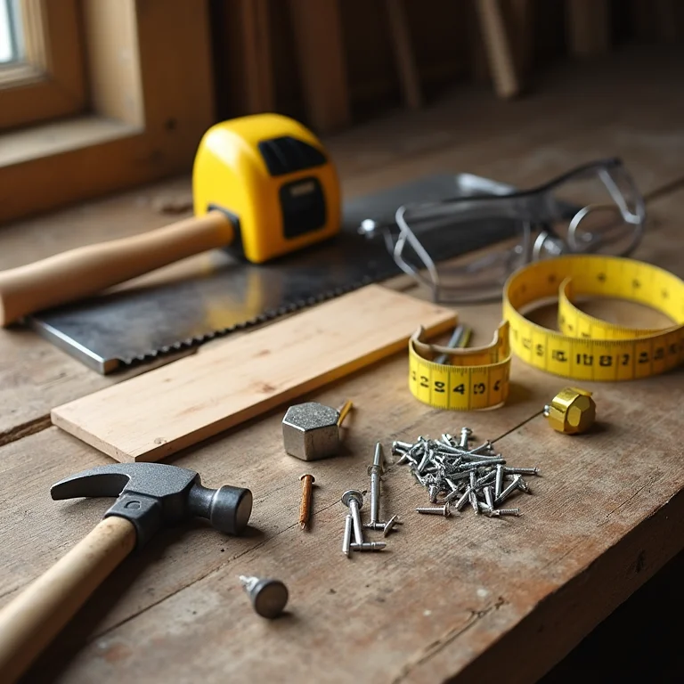 Materiais e ferramentas para construir uma coelheira