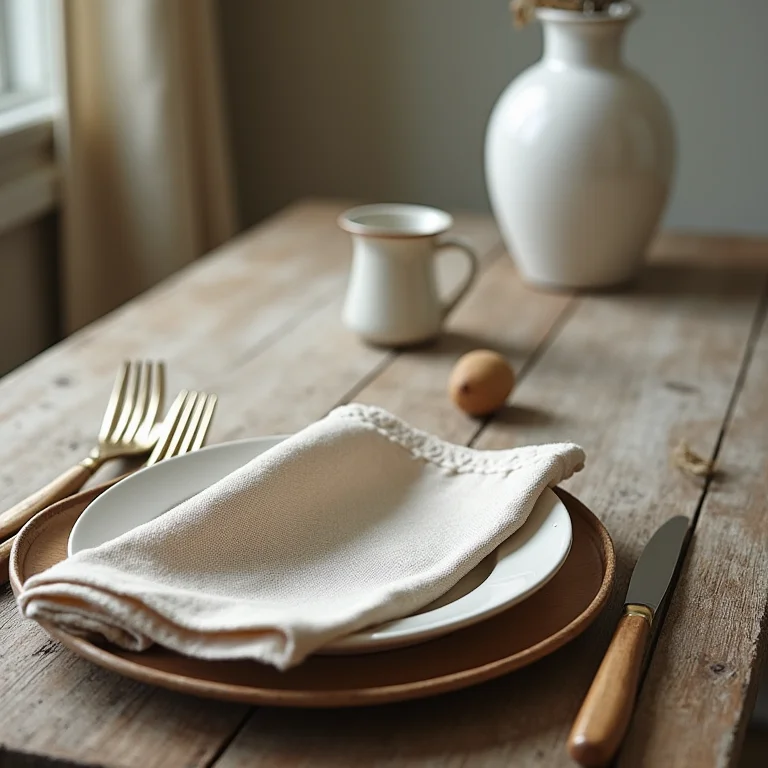 Materiais naturais em decoração rústica clara