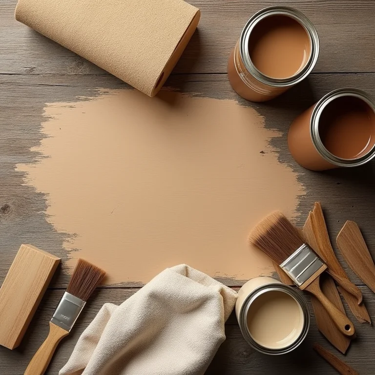 Materiais para pintura efeito madeira