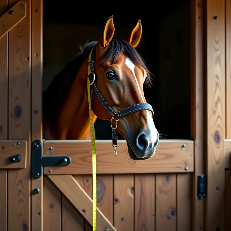 Medindo o tamanho ideal da baia do cavalo