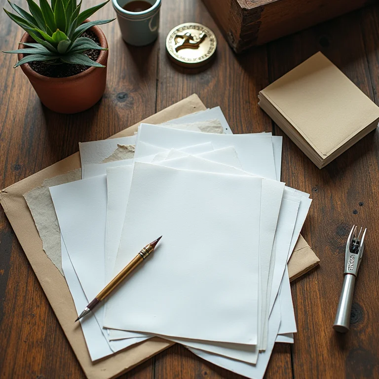 Mesa de escritório rústica com excesso de informação