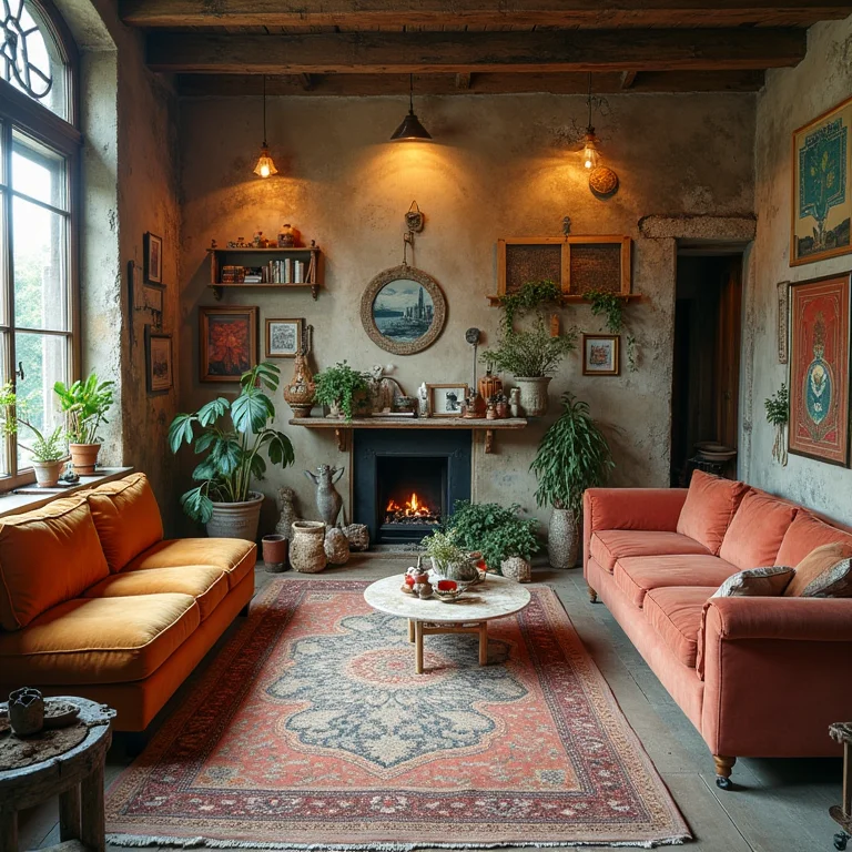 Mistura excessiva de estilos em escritório rústico