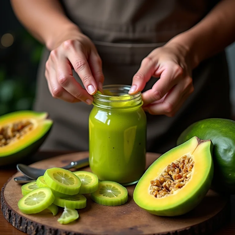 Modo de preparo do doce de mamão verde