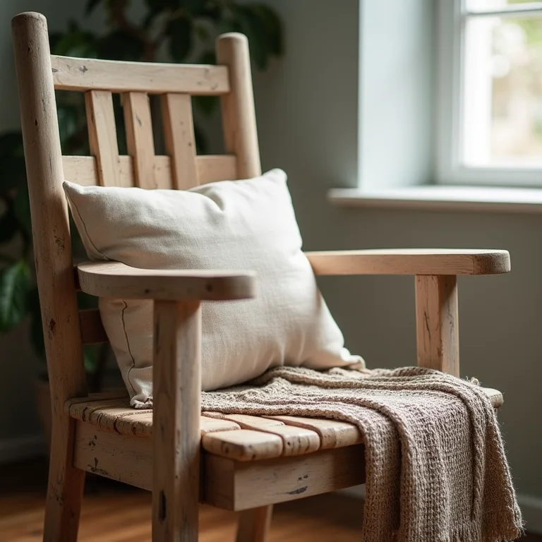 Móveis rústicos em decoração clara