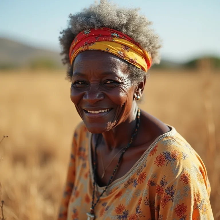Mulher cuidando de jumento nordestino