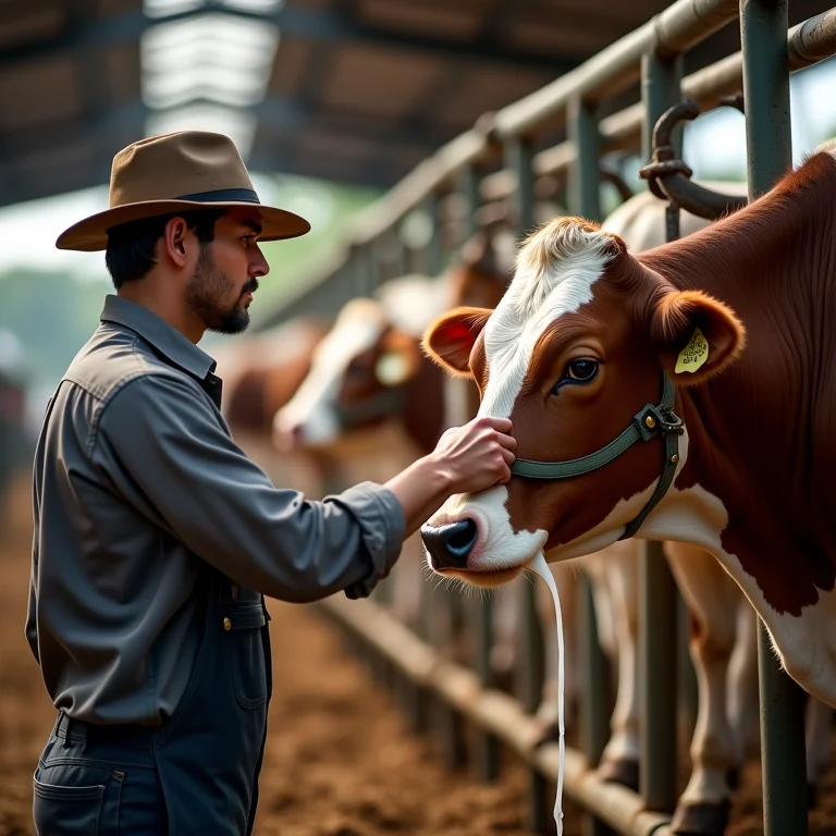 Ordenhadeira mecânica reduzindo o tempo de ordenha.