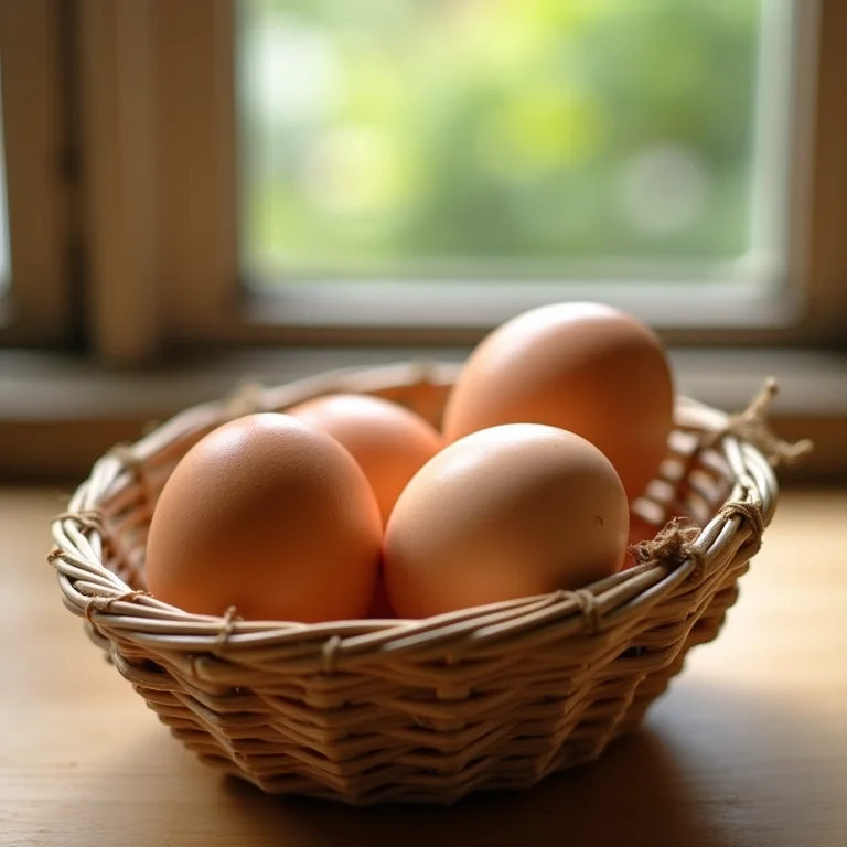 Ovos frescos para dar liga ao biscoitão