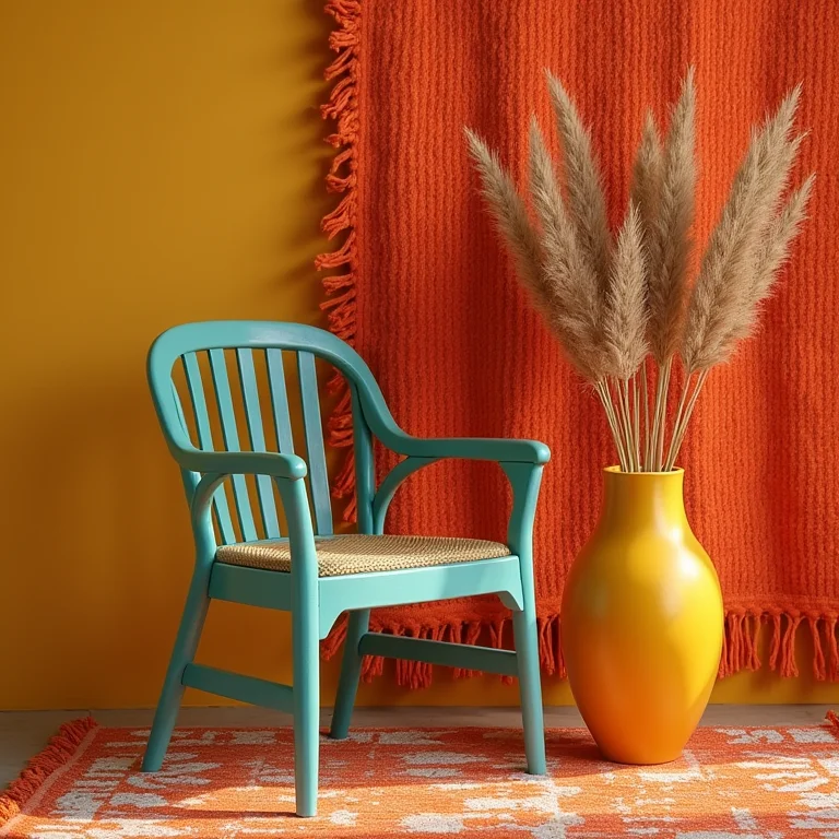 Paleta de cores inadequada na decoração rústica.