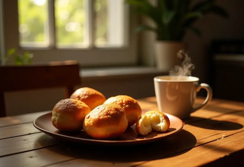 Pão de Queijo de Frigideira pronto em 5 minutos