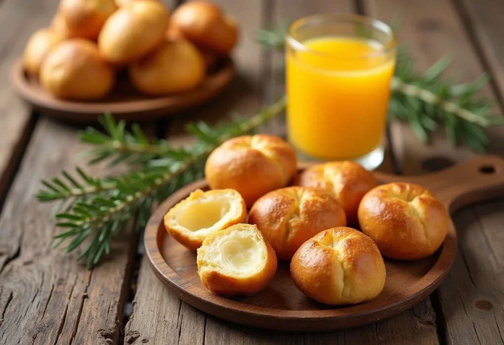 Pão de queijo de liquidificador caseiro.