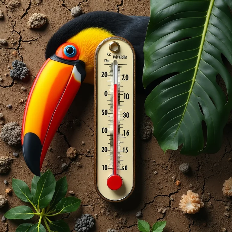 Plantas murchas e termômetro representando mudanças climáticas