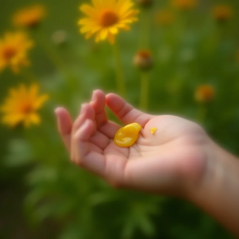 Pomada de calêndula sendo aplicada em corte na pele.