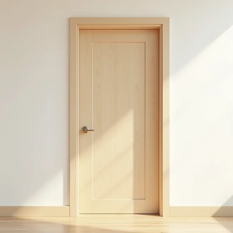 Porta de pinus tratado com acabamento clean