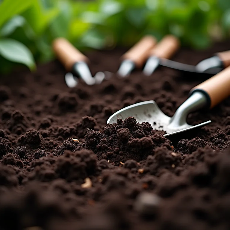 Preparo do solo para plantio de café orgânico.