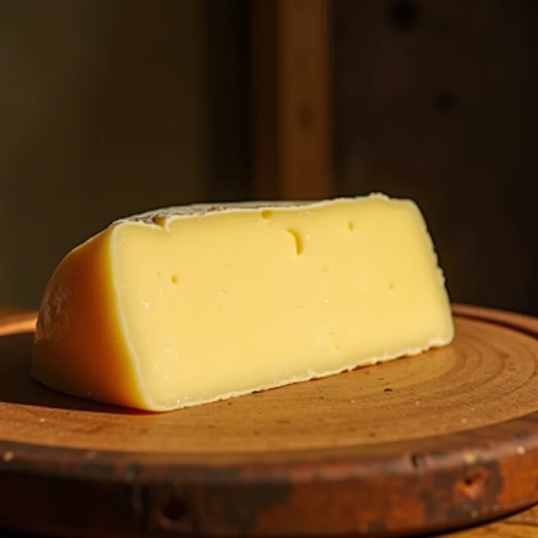 Queijo Canastra inteiro sobre mesa de madeira