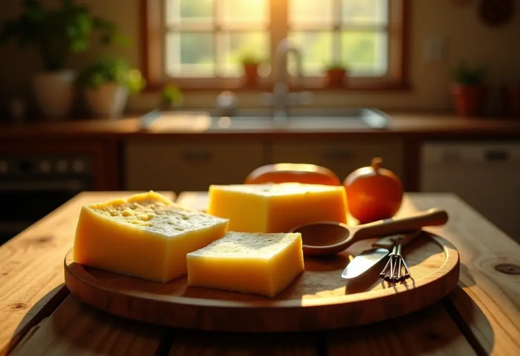 Queijo com goiabada em mesa rústica de fazenda