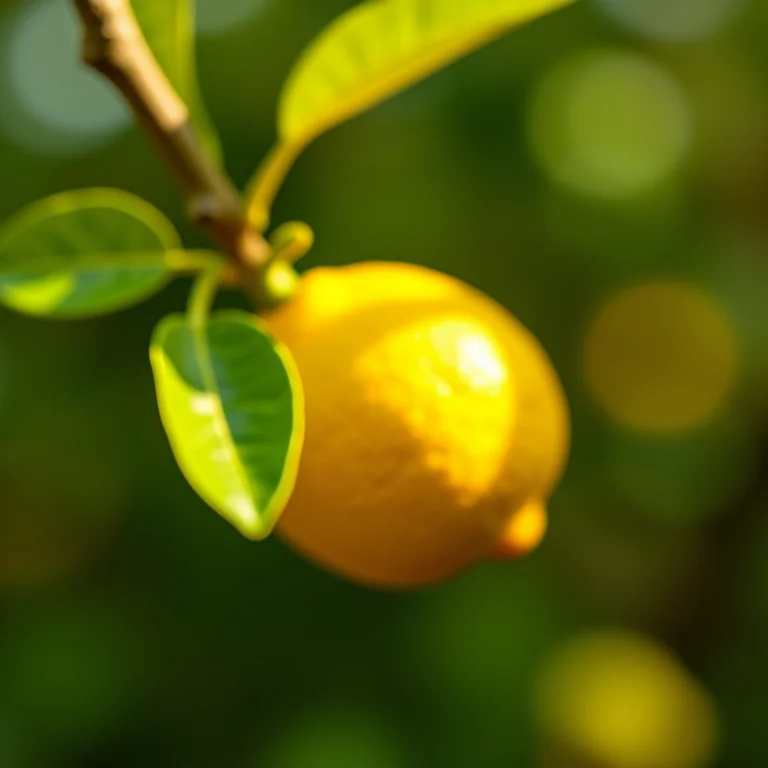 Ramo de limão siciliano Villa Piva carregado de frutos.