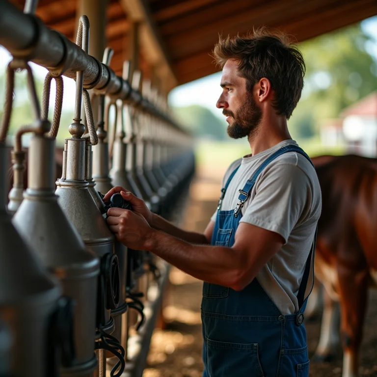 Redução da mão de obra com ordenhadeira mecânica.