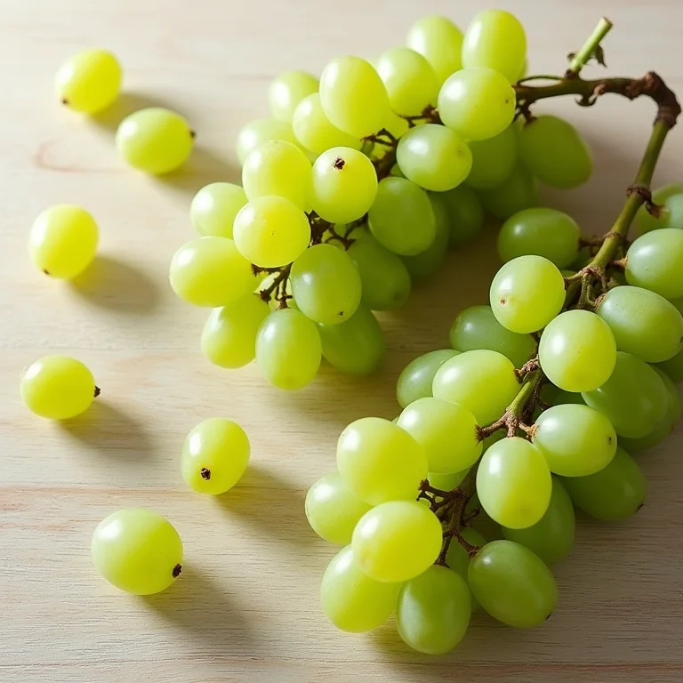 Seleção de uvas verdes frescas