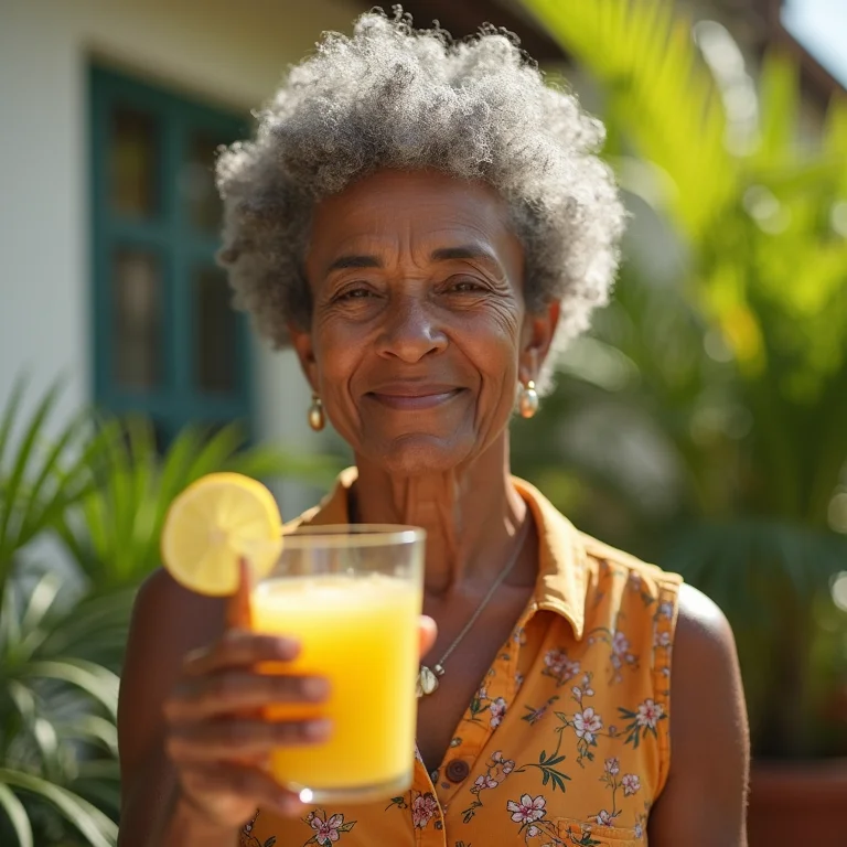 Senhora fortalecendo o sistema imunológico